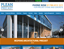 Tablet Screenshot of plean-precast.co.uk